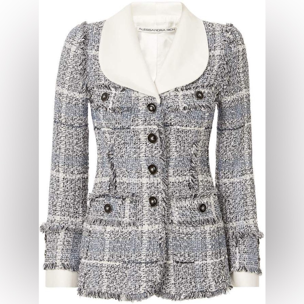 Alessandra Rich  Tweed Tweed Pattern Jacket - Picture 4 of 7